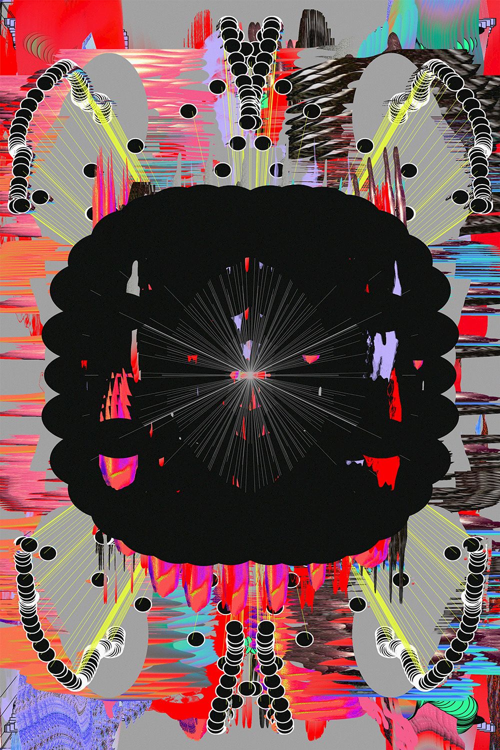 Fortlaufende, generative Kunst-Serie basierend auf einem mit p5.js programmierten Zeichnungsscript.