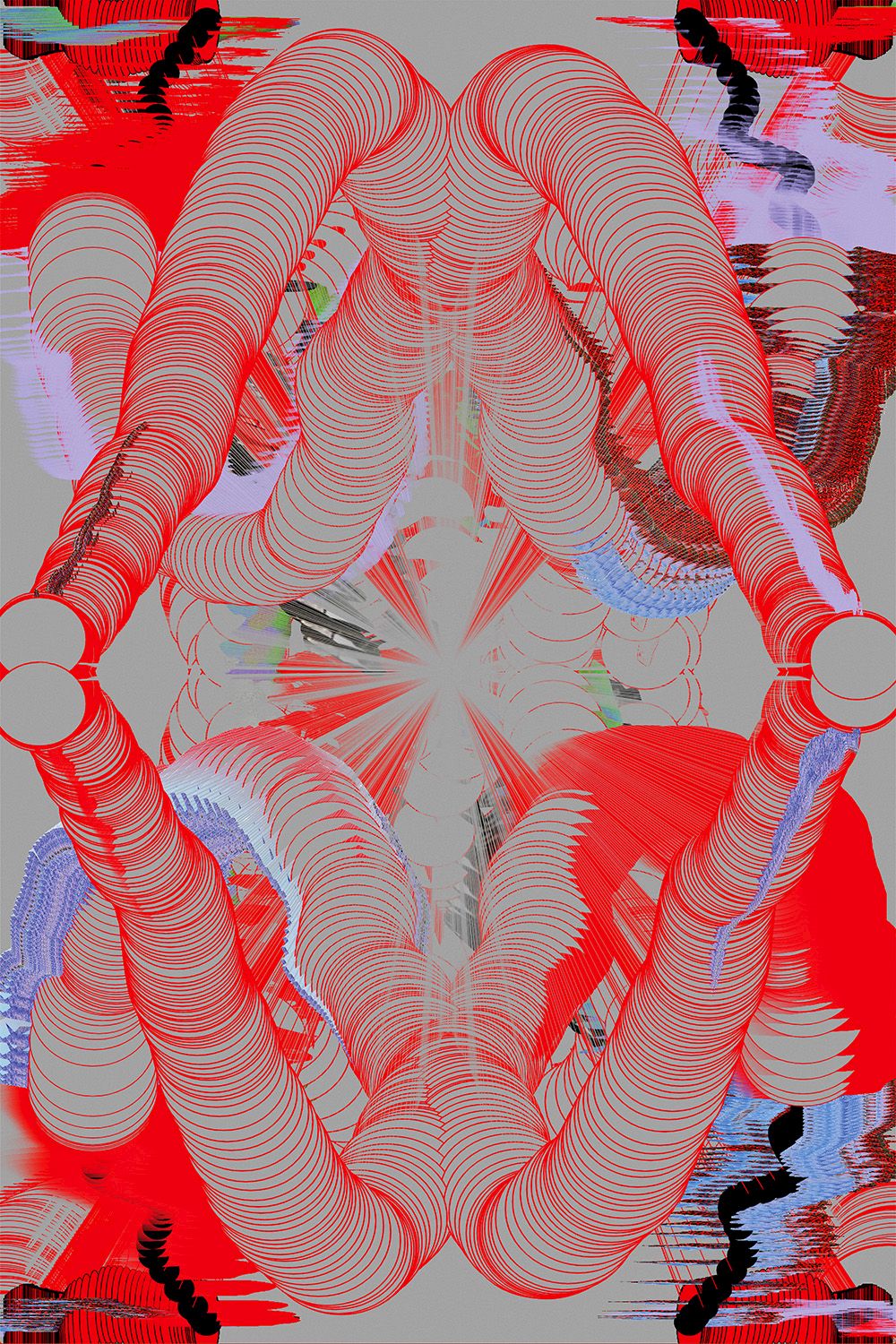 Fortlaufende, generative Kunst-Serie basierend auf einem mit p5.js programmierten Zeichnungsscript.