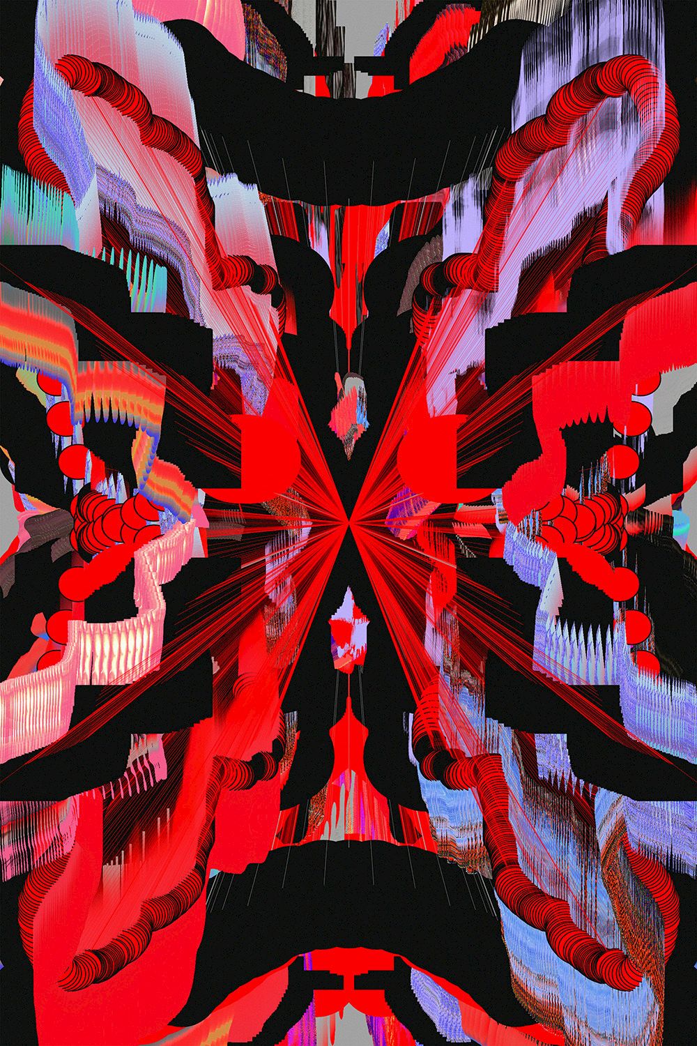 Fortlaufende, generative Kunst-Serie basierend auf einem mit p5.js programmierten Zeichnungsscript.