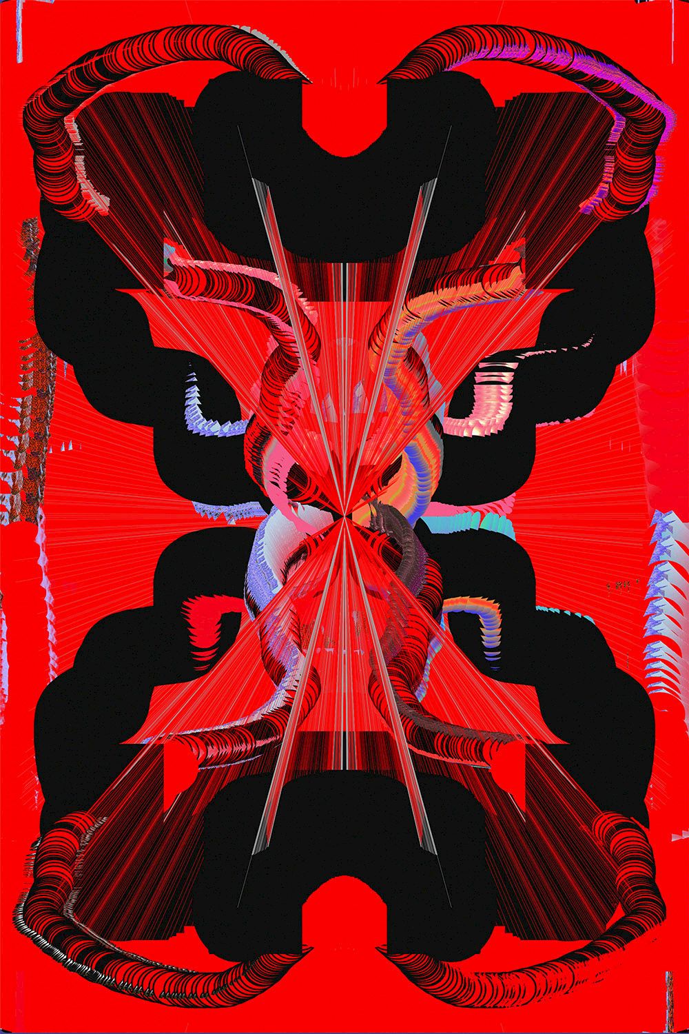 Fortlaufende, generative Kunst-Serie basierend auf einem mit p5.js programmierten Zeichnungsscript.