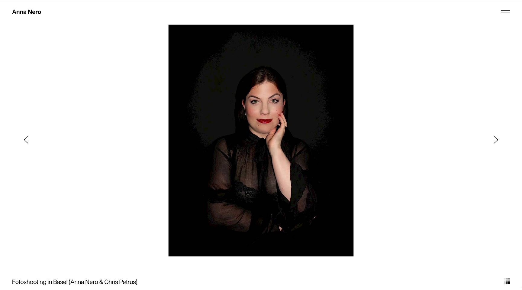 Webdesign, Code and CMS for Swiss artist and singer Anna Nero