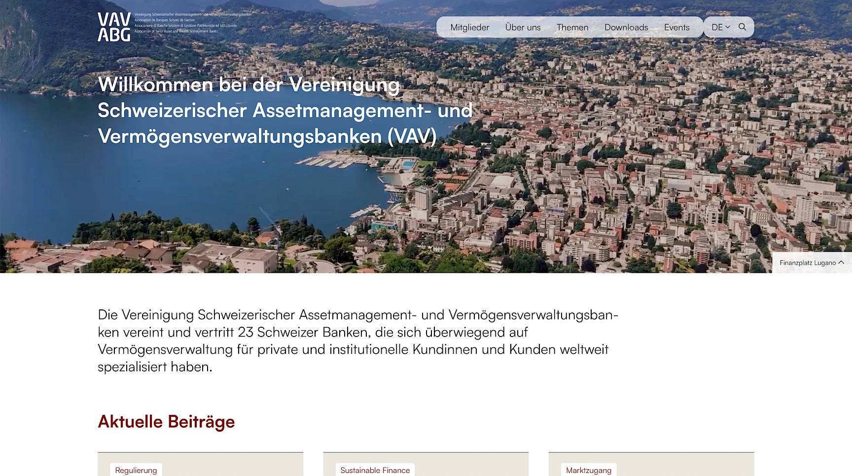 Code & CMS Website for the Association of Swiss Asset and Wealth Management Banks